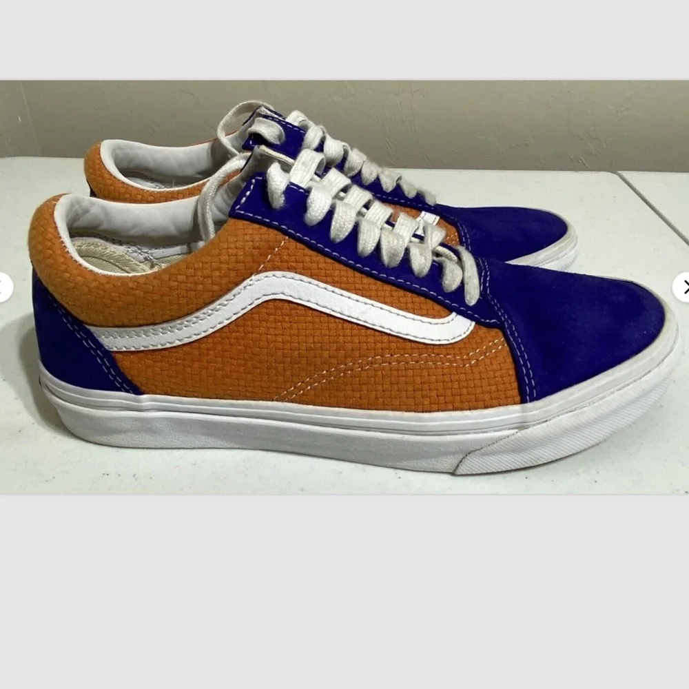 Vans Old Skool Low Top Sneakers Leather Suede Canvas Men’s Sz 6.5 Womens Sz 8 - Picture 2 of 8